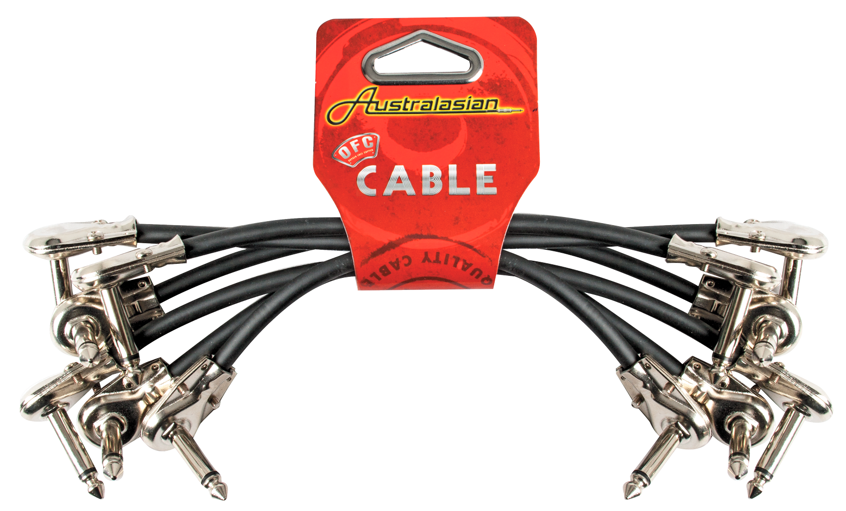 Australasian | AMS617 | 6 Inch OFC Patch Cables - Pack Of 6 | Black Australasian | AMS617 | 6 Inch OFC Patch Cables - Pack Of 6 | Black